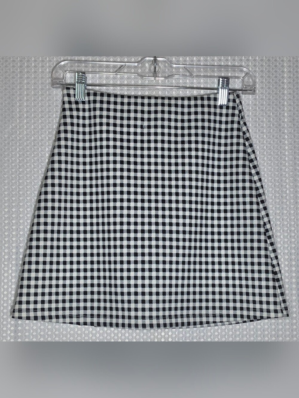 Princess Polly Gingham Mini Skirt Black White Preppy Chic Office Sz 2 - Picture 8 of 8
